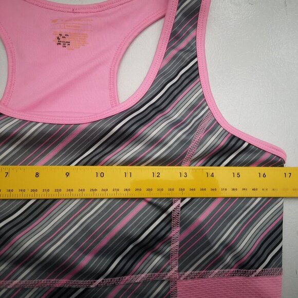 2 / $30.00 - Tek Gear Ladies Size Large Pink Grey Black Racer Back Exercise Top - Picture 6 of 7